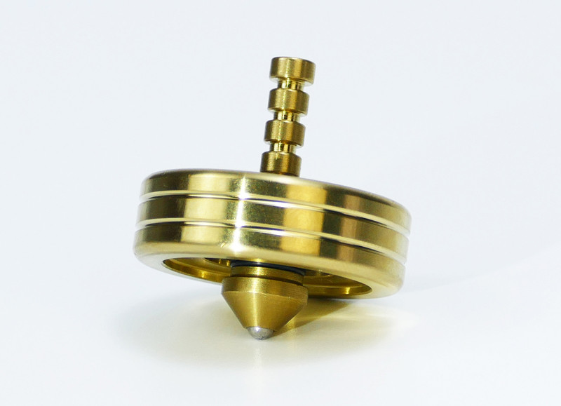 Іграшка Антистрес 2 в 1 Brass Spinning Фіджет, Крутилка, Спіннер Золотий (01199), фото 1