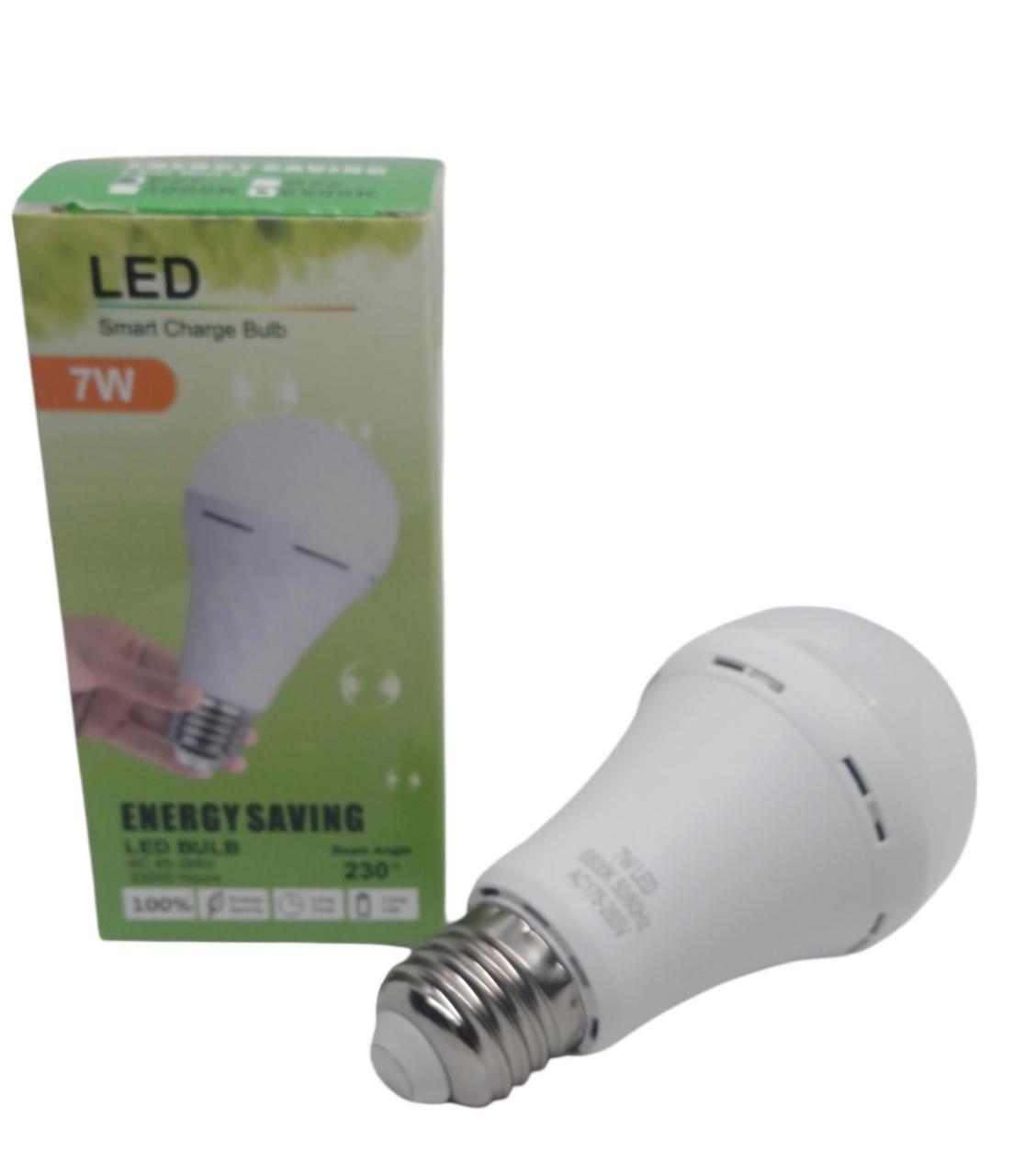 Світлодіодна лампа 7W з вбудованим акумулятором, автономна аварійна лампочка E27  7W 6500 К