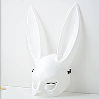 Карнавальна маска Finding Маска для дорослого зайка зайчик Біла 27 см х 37 см