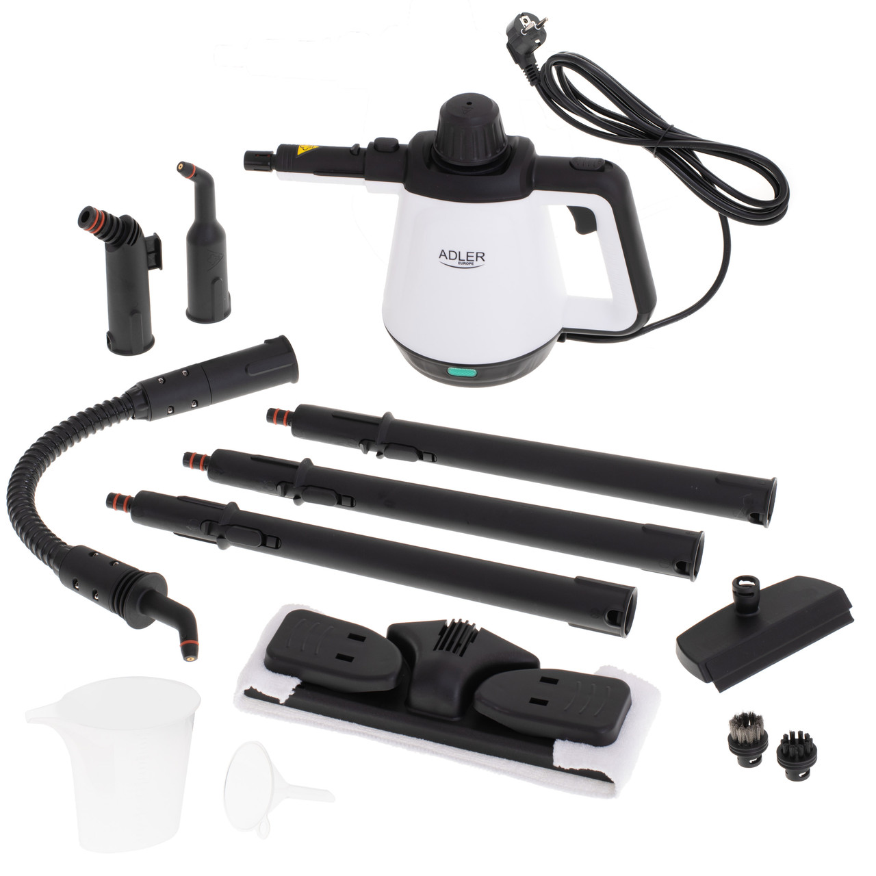 Пароочисник відпарювач з комплектом насадок Adler Steam Cleaner 3.5 Бар 450 мл (AD 7038)