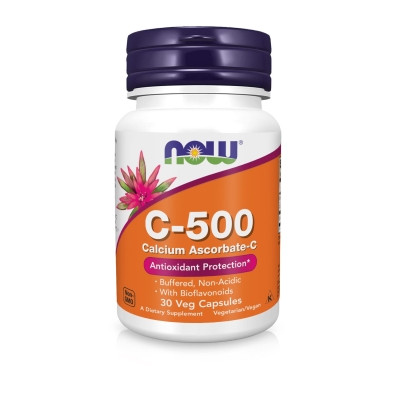 Вітамін С-500 Аскорбат Кальція-С NOW капсули №30, фото 1