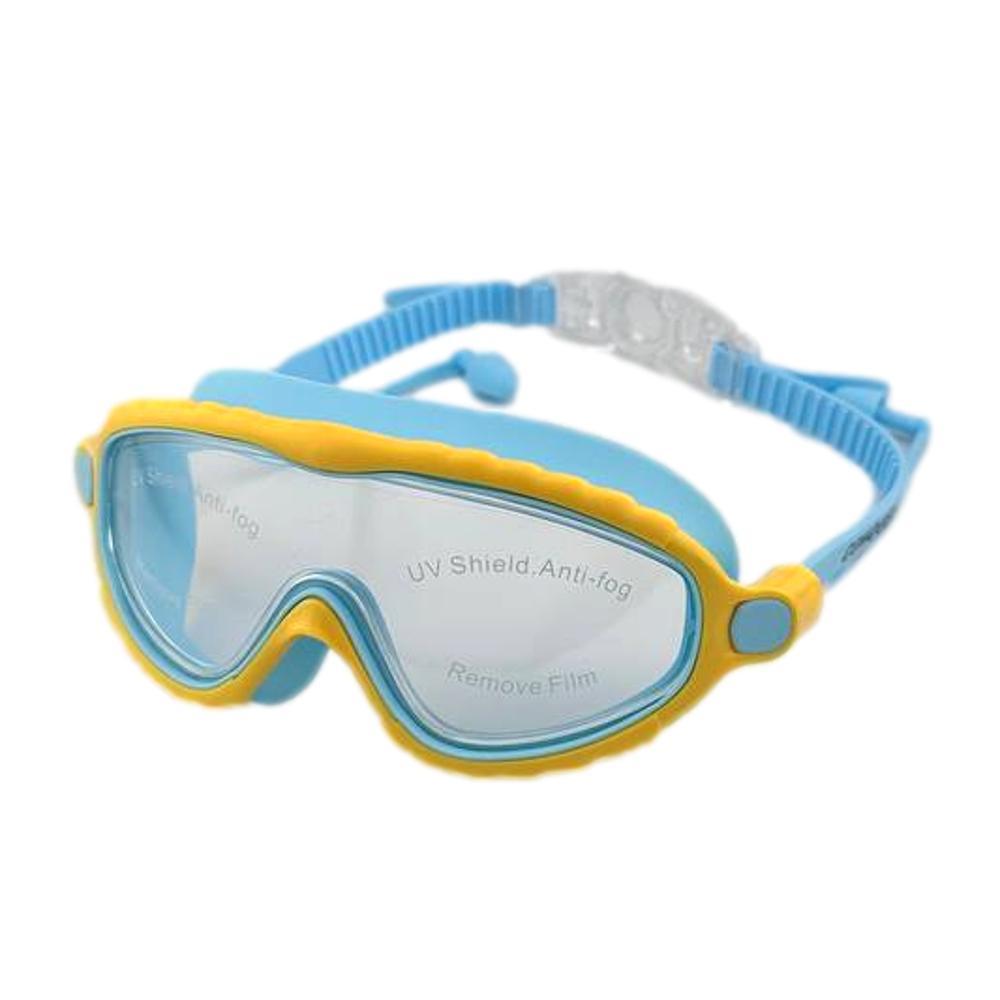 Маска-окуляри для плавання дитяча Conquest BL-2102 з берушами антифог (для дітей від 4 до 8 років), фото 1