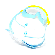 Маска-окуляри для плавання дитяча Conquest BL-2102 з берушами антифог (для дітей від 4 до 8 років), фото 2