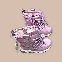 Дутики Kimboo для девочек зимние на овчине розовые