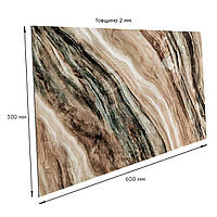 Панель ПЕТ пластикова стінова Африканський мармур текстурний камінь 300х600х2мм плитка ПВХ покриття