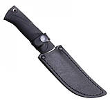 Ніж нескладний Кизляр Гюрза-2, AUS-8, еластрон, світлий стоунвош, чохол шкіра, фото 3
