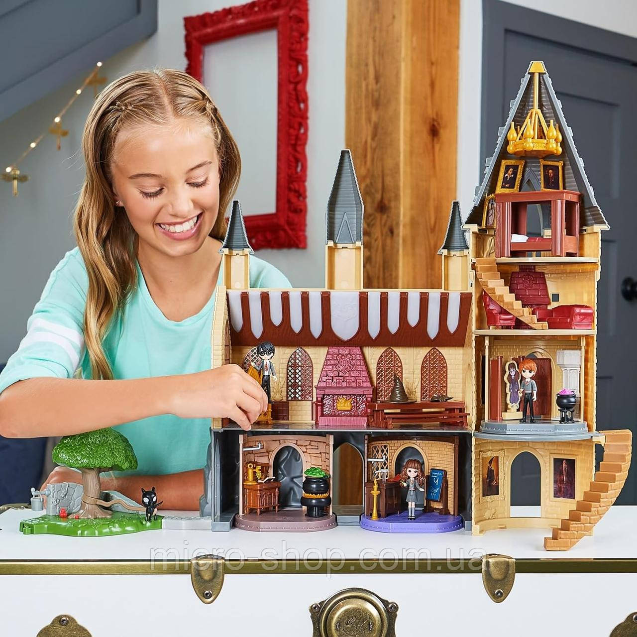 Гаррі Поттер ексклюзивний замок Хогвартс Wizarding World Harry Potter, Magical Minis Deluxe Hogwarts Castle