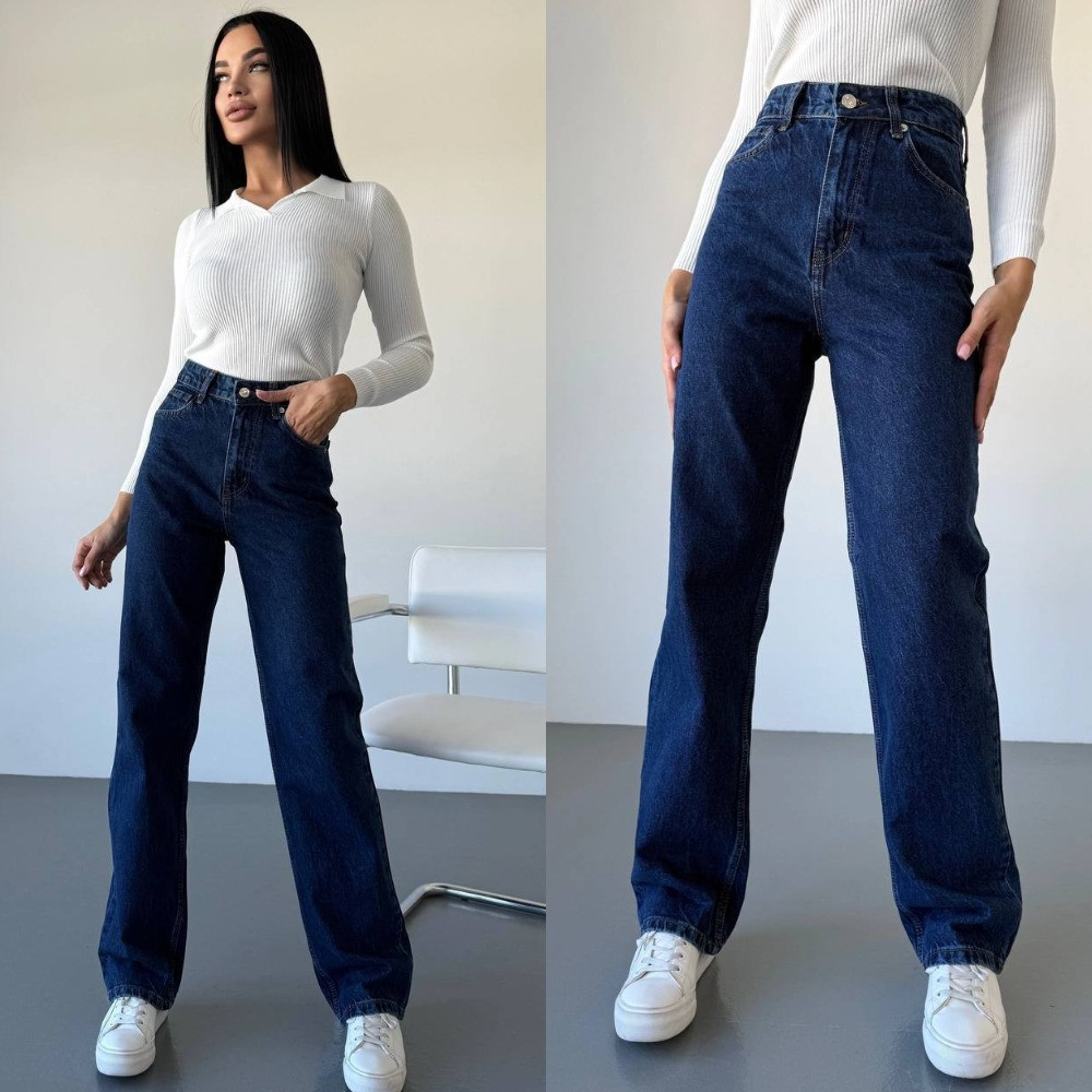 Сині жіночі джинси палацо, фото 1