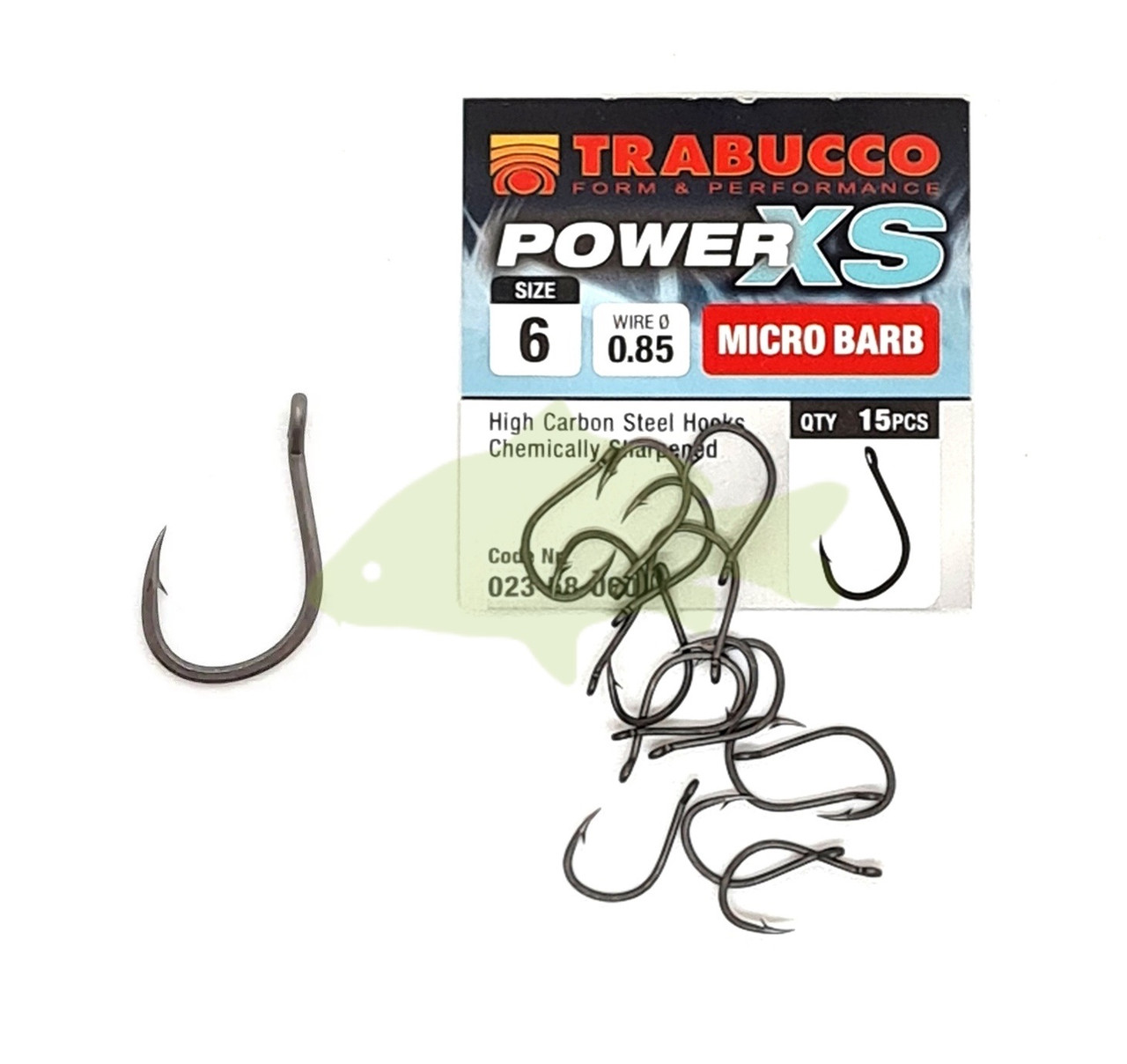 Гачок короповий Trabucco POWER XS Micro Barb №6 (15 шт), фото 1
