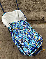 Конверт/теплий чохол для санок, зі штучної овчини, на дві блискавки, із затяжками "Дісней" ORG