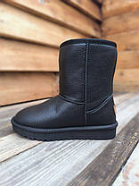 Уги ЧОРНІ з натуральної шкіри високі з лейбл Ugg чобітки теплі жіночі зима, фото 2