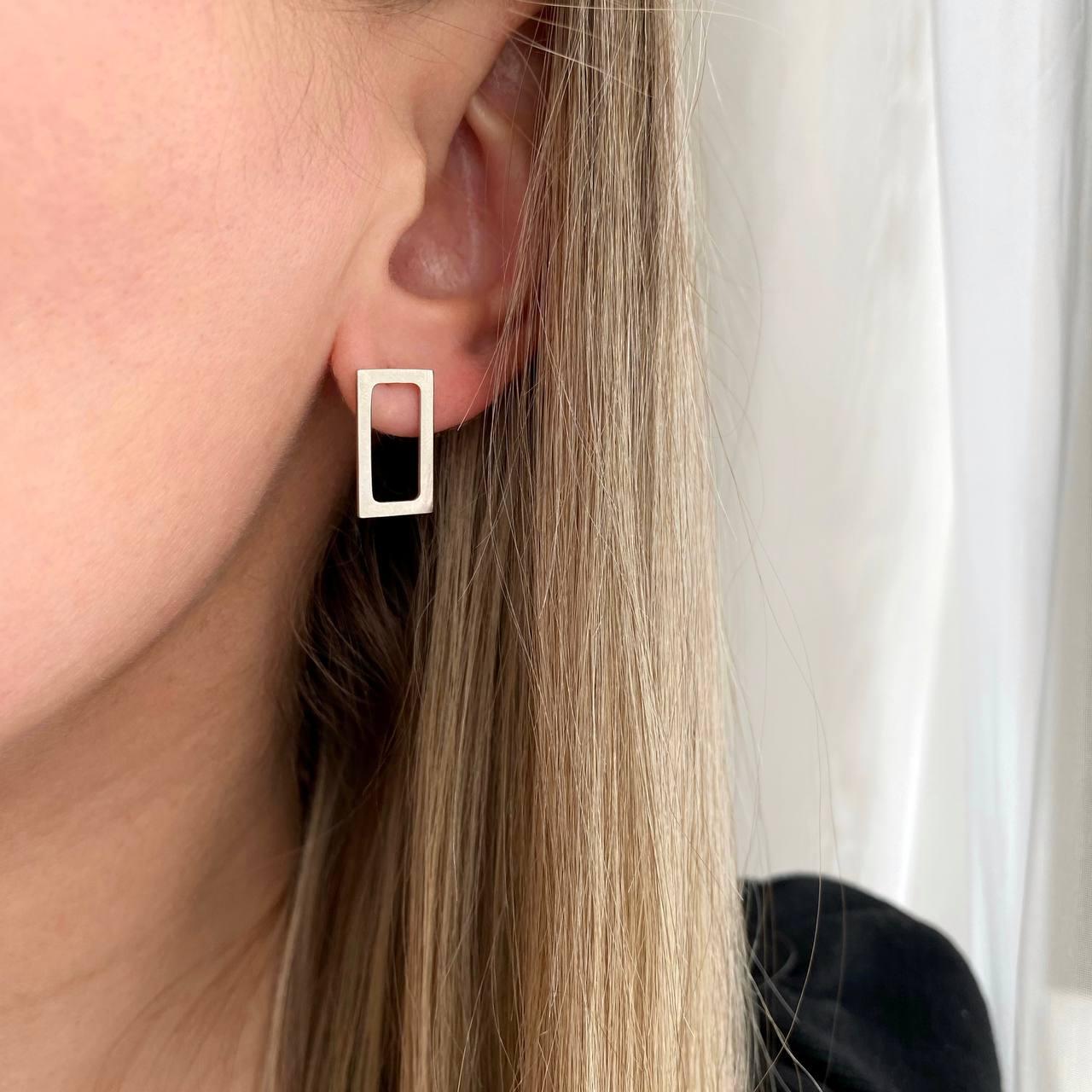 Срібні сережки Стильні