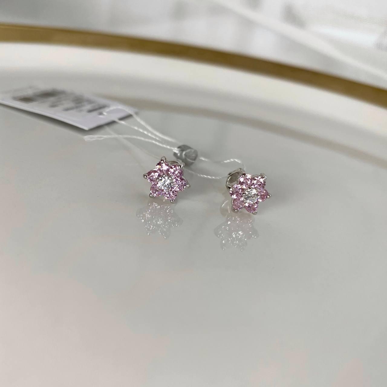 Срібні сережки Квітка