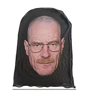 Маска карнавальна знаменитість Волтер Вайт, Маска тканинна з принтом Волтер Вайт на всю голову Хайзенберг з серіалу Breaking Bad