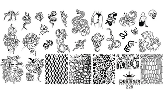Пластина для стемпінга металева. Стемпінг пластини з символом 2025, змія, зміїна шкіра, Горгона.