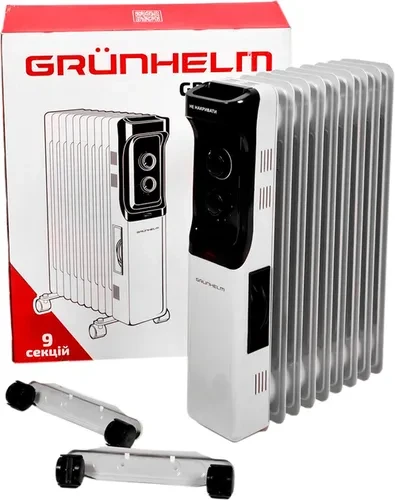 Масляный обогреватель Grunhelm GR-0920N/2,0кВт, фото 1