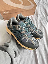 Зимові Чоловічі Кросівки Asics Gel-Sonoma 15-50 Gore-Tex Grey / Асікс Гел-Сонома 15-50 Гор Текс Сірі з Синім, фото 4