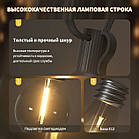 Гірлянда на сонячній батареї з лампочок у стилі ретро з пультом і таймером, 3 метри 10 led акумуляторна, фото 6