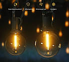 Гірлянда на сонячній батареї з лампочок у стилі ретро з пультом і таймером, 3 метри 10 led акумуляторна, фото 5