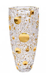 Ваза для квітів Bohemia Lisboa Gold h31 см богемське скло (89J64/0/80J31/310)