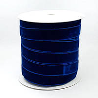 Оксамитова стрічка 2,5 см, синя