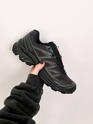 Зимові Чоловічі Кросівки Salomon XT-6 Advanced Gore-Tex All Black / Саломон ХТ-6 Адванст Гор Текс Олл Чорні, фото 1