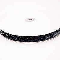 Оксамитова стрічка з люрексом 1,5 см, чорна