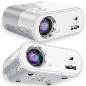 Бездротовий Android проєктор Hoco DT2 з автофокусом, домашній смарт-проєктор 720p, Wi-Fi 2.4G/5G, сірий