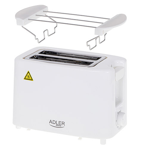 Тостер з решіткою для булочок Adler AD 3223 900W White