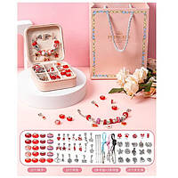 Дитячі прикраси в скриньці,  Набір робити браслети для створення біжутерії Pandora