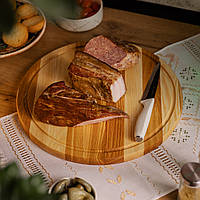 Обробна дерев'яна дошка кругла кухонна для подачі ясен 20 см