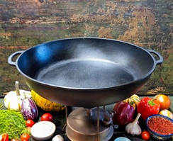 Кришка-сковорода S@T d40 см h8 см чавун (400-80)