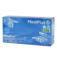 Нітрилові рукавички MediPlus NitryPlus, розмір S, блакитні, 100 шт