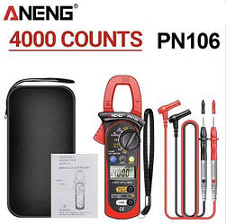 Токові кліщі Aneng PN106 (AC/DC — 600A; AC/DC - 600V; 40МОм; 4mF; 4 MHz) NCV, продзвінка, діоди