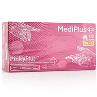 Нітрилові рукавички MediPlus PinkyPlus, розмір XS, рожеві, 100 шт