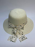 Літній жіночий капелюх з вишуканим бантом