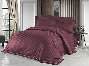 Комплект постільної білизни First Choice Deluxe Satin DARK 200х220 Novel Line Rose