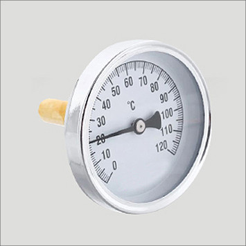 Термометр аксіальний арт.671A 1/2" 120°C D=63 штуцер 50 мм (Чехія)
