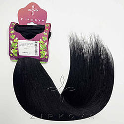 Натуральне Азіатське Волосся на Тресі 50 см 100 грам, Чорний №01