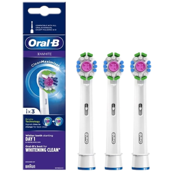 Насадки на зубні щітки Oral-B EB18p 3D White Luxe CleanMaximiser (3 шт.)