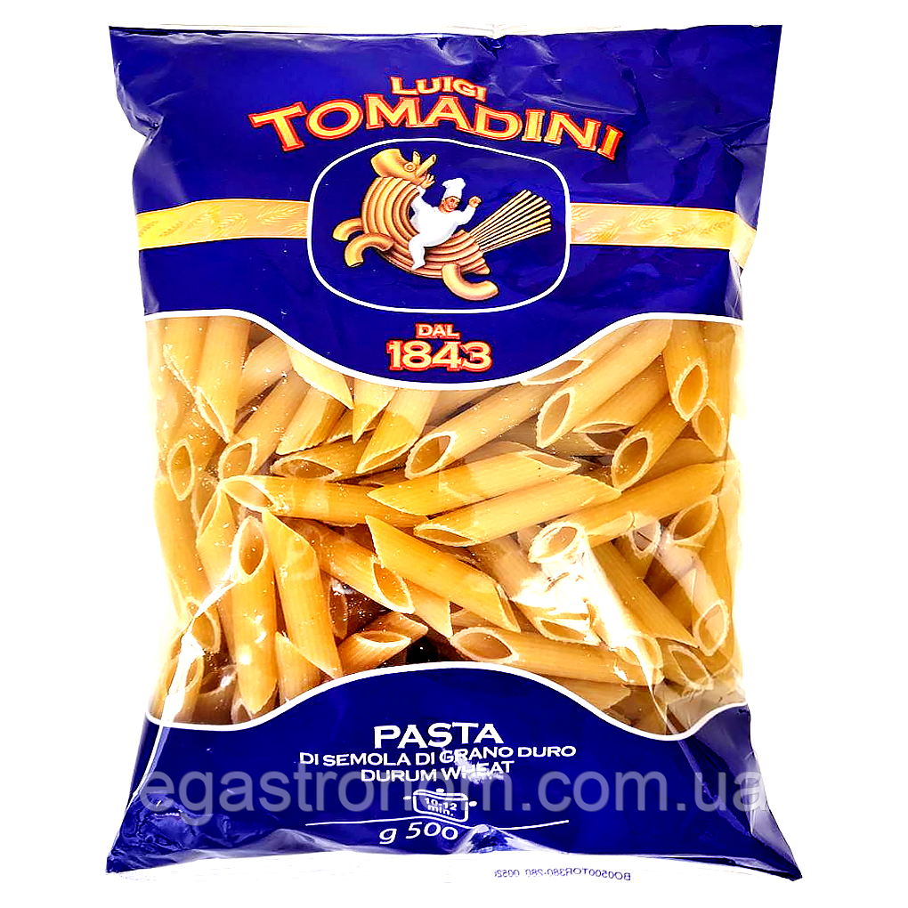 Макарони пенне рігате №74 Луіджі Томадіні Luigi Tomadini 500g 24шт/ящ (Код: 00-00017084)