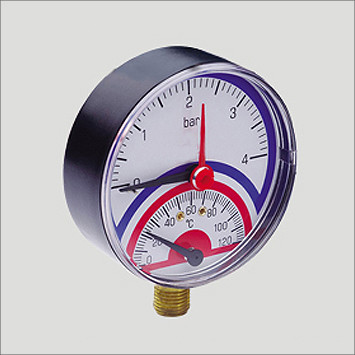 Термоманометр радіальний 801R 4 bar D=80мм 1/2" (Чехія)