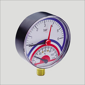 Термоманометр радіальний 801R 6 bar D=80мм 1/2" (Чехія)