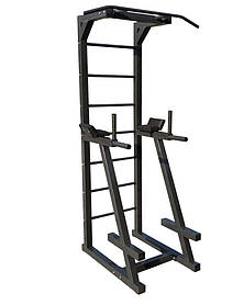 Турнік, бруси та прес, шведська стінка Чорна (50х50 мм). Тренажер для вільної ваги