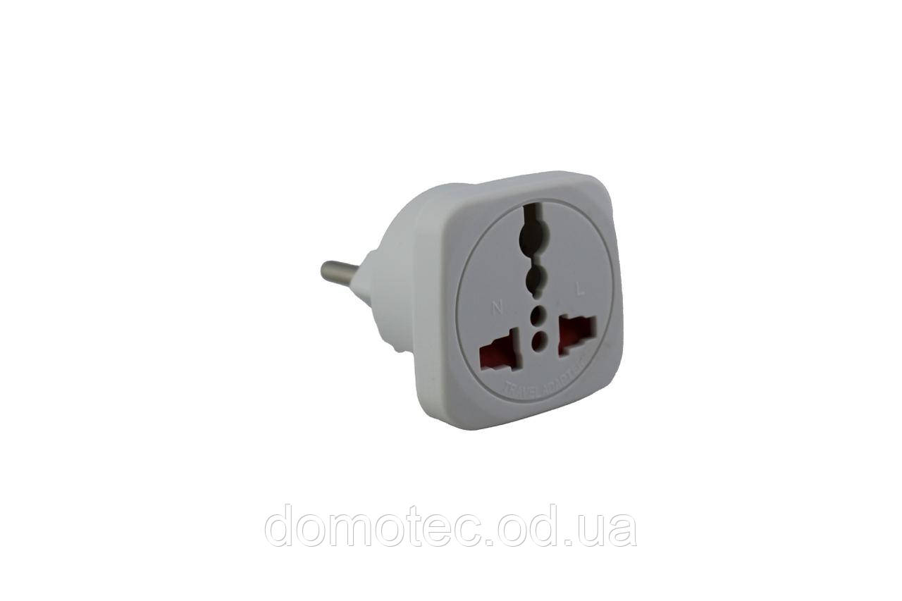 Мережевий перехідник 10A 250V №522 (Ціна за упаковку 24 шт.)