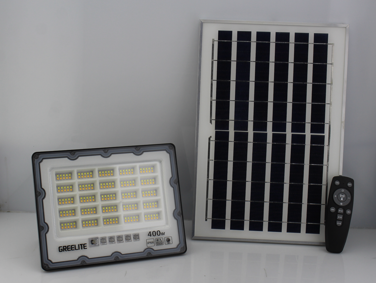 Вуличний ліхтар на стовп із сонячною панеллю 400W JX 007