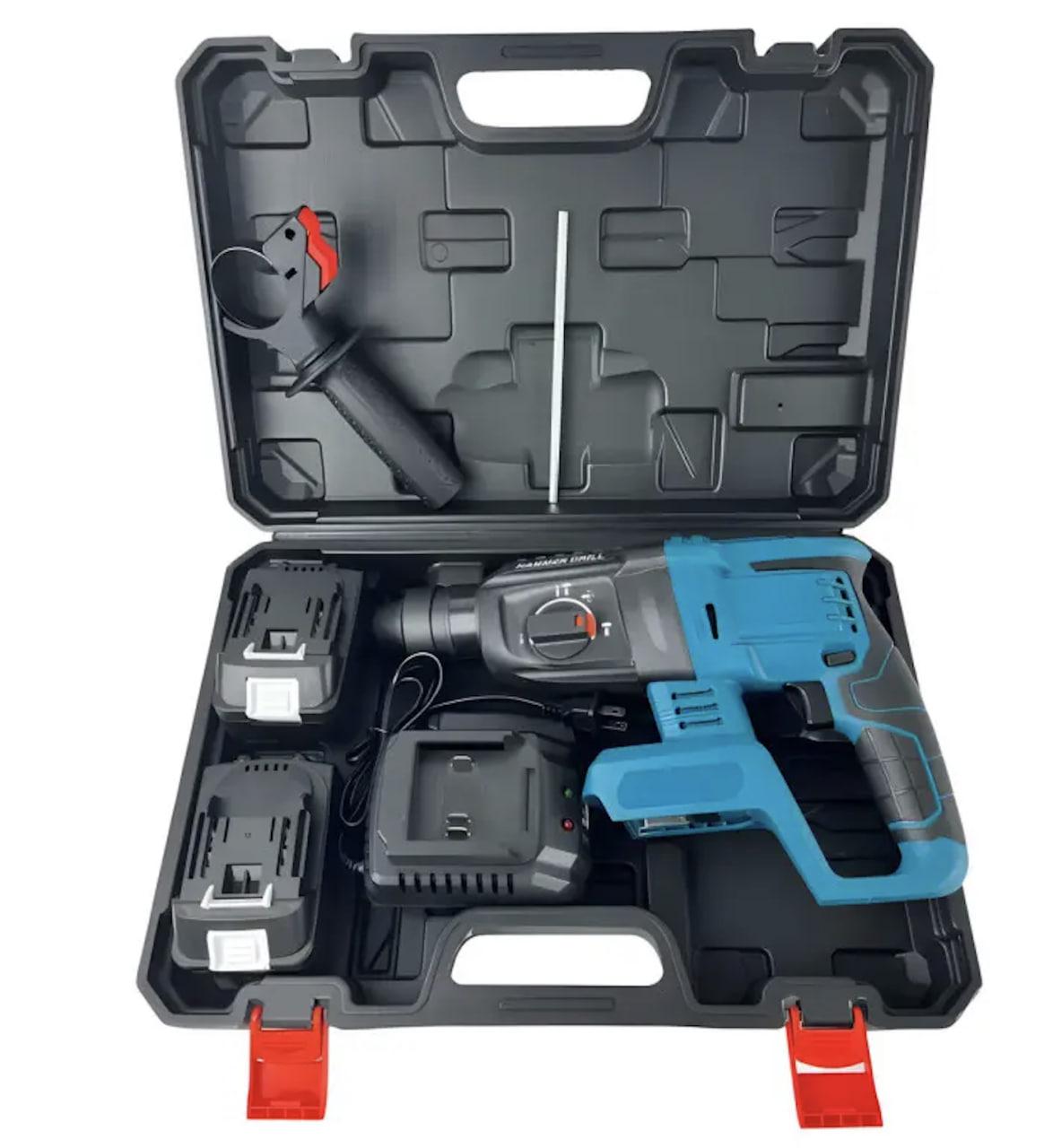 Дриль-перфоратор + 2 акб у кейсі, фото 1