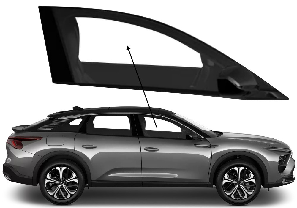 Бічне скло Citroen C5 X 2022-2024 передніх дверей праве