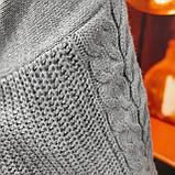 В'язана сіра туніка сукня горло, фото 2