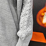 В'язана сіра туніка сукня горло, фото 7